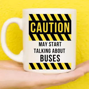 Taza de autobuses de precaución | regalos para conductor de autobús | regalos para amantes de autobuses | taza de cumpleaños - Imagen 1 de 1