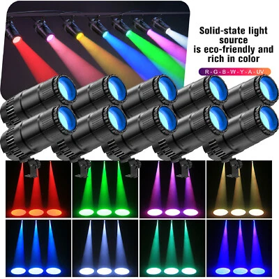 70W RGBW LED Stage Lighting Beam Show Party Club Disco DJ Pinspot Light w/Remote - Image 1 of 4