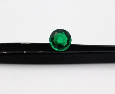 Green Nano Emerald  Round AAA Lab Created Gemstone Jewelry Stone 16mm to 18mm - Image 1 of 4
