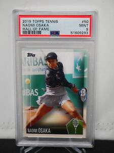 NAOMI OSAKA 2019 TOPPS TENNIS HALL OF FAME #50 - PSA 9 MINT - *17027