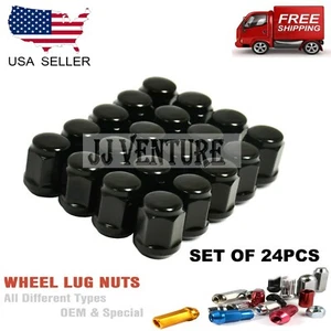 32PCS BLACK BULGE ACORN LUG NUTS 1/2"-20 CLOSED END 1.38" DODGE RAM DAKOTA - Picture 1 of 4