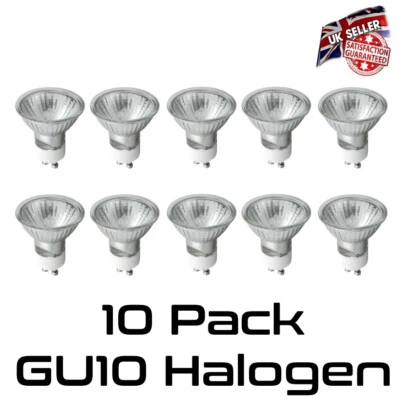 HEATHFIELD GU10 Halogen Bulbs 20w 35w 50W 240V Reflector Lamp Dimmable 10 Pack *UK Supply*