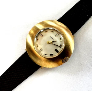 Caravelle N3 17j Vintage Mechanical Ladies Watch Gold Tone Case White Dial Runs - Picture 1 of 13
