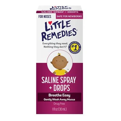 Little Remedies Saline Spray and Drops, Safe for Newborns, 1 fl oz - Image 1 of 4