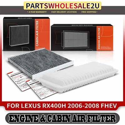 Filtro de ar de motor e cabine com carbono ativado para Lexus RX400h 2006 2007 2008 - Imagem 1 de 4