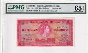 Bermuda, 10 Shillings, 1957, UNC, p19b - Picture 1 of 2
