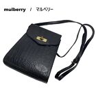 [Good Condition] Mulberry Vintage Crossbody Shoulder Bag Embossed Leather Black
