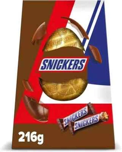Snickers Easter Egg with Chocolate & Peanuts, 216g Easter Gift - Picture 1 of 2