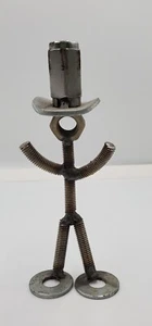 Estatua de vaquero arte soldador hecha a mano 7 pulgadas - Imagen 1 de 2