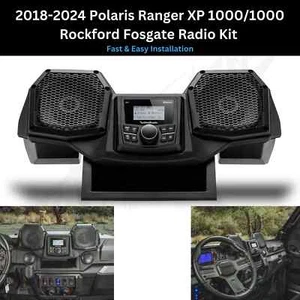 2018-2024 Polaris Ranger XP 1000/1000 Rockford Fosgate Radio Kit - Quick Install - Picture 1 of 2