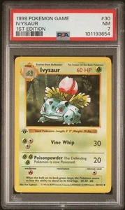 Ivysaur 1st EDITION PSA 7 Shadowless Base Set 30/102 Pokemon 1999 - PSA 7 - Picture 1 of 3
