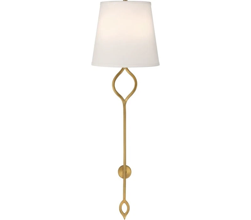 Aplique de pared Savoy House Roxbury, 2 luces 120 vatios totales, latón cálido Foto 1 de 1