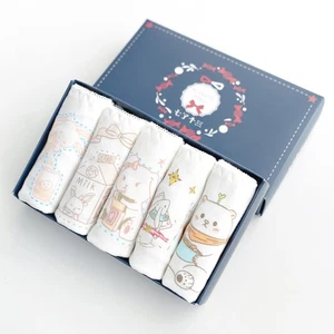 5PCS BOX PACK Girls Panties Briefs Ears Women's Underwear Daily Wear Full Cotton - Picture 1 of 13