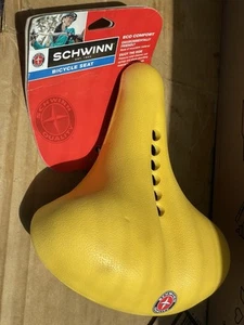 Schwinn Eco Comfort Spring Suspension Bike Seat Yellow Bike Saddle Seat NEW - Picture 1 of 9
