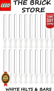 20 X OFFICIAL LEGO - STAR WARS LIGHTSABERS - MONOCHROME WHITE HILT - FAST - NEW - Picture 1 of 1