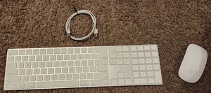 Apple Magic Keyboard With Numeric Keypad A1843 & Magic Mouse 2 Model A1657 White - Photo 1/3