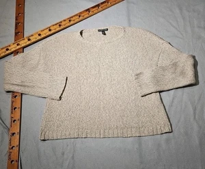 Eileen Fisher Sweater Womens XS Beige Ragg Organic Cotton Minimalist Luxury Knit - Picture 1 of 11