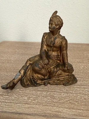 Antiguo reloj orientalista de metal fundido Nicholas Mueller & Sons Spelter de 1887 Foto 1 de 4