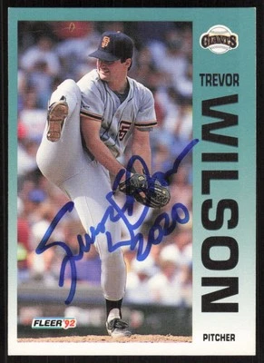 1992 Fleer Trevor Wilson Auto San Francisco Giants #651 Card Signed 2020 - Image 1 of 2