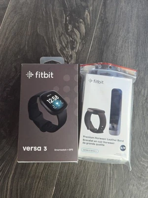 Fitbit Versa 3 Smartwatch GPS, Herzfrequenzmessung 40mm Aluminium Schwarz_0.22_5 - Bild 1 von 4