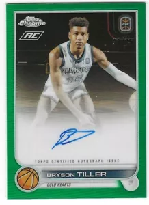 Bryson Tiller 22/23 Topps Chrome Overtime OTE Elite Green Refractor Auto /75 - Bild 1 von 2