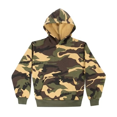 Sudadera con Capucha Camuflada para Niños - Ejército Marina Bosque Camuflaje Pull Over Sudadera con Capucha Foto 1 de 4