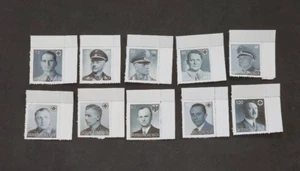 WWIl WW2 Deutsches Drittes Reich Nazi Briefmarken Set mit Ecken Die bösen bösen Männer WW2 WWII - Bild 1 von 4