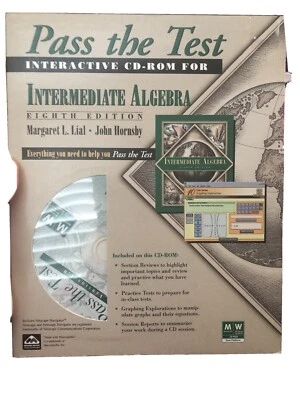 Intermediate Algebra: Pass the Test Interactive Cd-Rom 8 Th Edition Win/ Mac New - Image 1 of 4