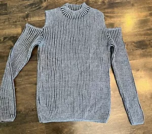 ASOS DESIGN Men’s Size L Gray Knit Muscle Plated Ribbed Sweater - Picture 1 of 5
