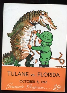 1945 Florida Gators vs. Tulane College Football Program WWII - Picture 1 of 1