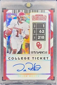 Jalen Hurts Auto On Card 2020 Contenders Cracked Ice Rookie Eagles #'d /23 - Picture 1 of 2