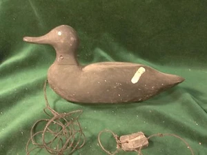 Señuelo de pato de madera maciza de trabajo rústico ~ Saginaw Bay, Michigan ~ PR333 - Imagen 1 de 9