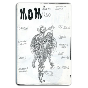 Vintage MOM Zine #1: Punk Art & Raw Spirit Metal Sign - Picture 1 of 1
