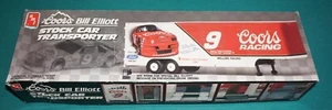 Coors Racing Stock Car Transporter Truck Trailer AMT 1/25 Unstarted & Complete. - Picture 1 of 3