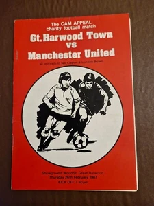 PROGRAMA OFICIAL - GREAT HARWOOD V MANCHESTER UNITED - FEBRERO 1987 - Imagen 1 de 1
