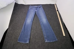 American Eagle Damenjeans Größe 6 Reg Hipster ausgestellt niedriger Bund Reißverschluss blau Denim - Bild 1 von 12