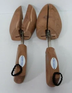 Lands' End 1 Set di estensori per scarpe in legno massello L tiranti con filo usati in ottime condizioni - Foto 1 di 4
