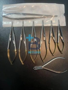Lotto di 8 porta aghi e taglierina distale Hu Friedy & Scanlan Castroviejo - Foto 1 di 3