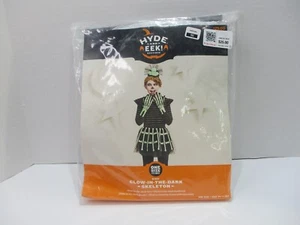 Glow Dark Skeleton Costume Girls Black Headband Tutu Gloves Hyde Eek Halloween - Picture 1 of 10