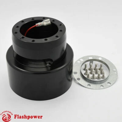 6 Bolt Steering Wheel Adapter Tilt Telescopic GM Buick Corvette Oldsmobile Black - Image 1 of 4