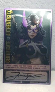 Jamie Tyndall signierte Huntress METALL ECHTHEITSZERTIFIKAT Karte - Bild 1 von 9