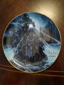 Bradford Plate BROTHER TO THE MOON Native Visions Julie Kramer Cole certificado de autenticidad caja original - Imagen 1 de 9