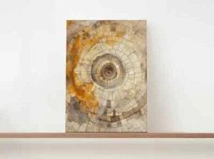 Anillo de árbol madera amarilla naturaleza abstracta sin marco lienzo impresión arte de pared australiano - Imagen 1 de 4