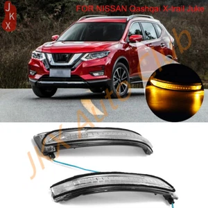Pair Side Mirror LED Turn Signal Lights Lamps For Nissan Rogue X-Trail 2014-2018 - Picture 1 of 11