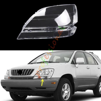 For Lexus RX300 1999-2003 Left Side Headlight Clear Lens Cover Replace + Sealant - Image 1 of 4