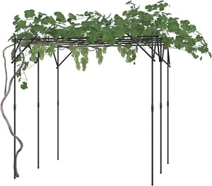 Metal Garden Arch, Assemble Freely Multiple Sizes Pergola Arbor, Climbing Plant - Picture 1 of 6