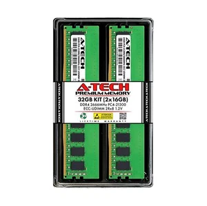 A-Tech Server 32GB Kit (2 x 16GB) 2Rx8 PC4-21300 DDR4 2666MHz ECC Unbuffered ... - Picture 1 of 4