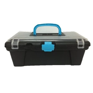 Organizador doméstico de caja de almacenamiento de herramientas de alta calidad de 30 cm x 15 cm en negro - Imagen 1 de 2