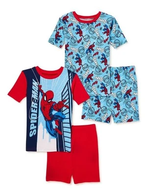 Juegos de pijama de algodón Marvel Spider-Man 2 niños (4 piezas) talla 8 nuevos con etiquetas Foto 1 de 4