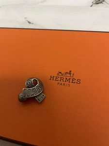 HERMES Manschettenknöpfe Silber Metallband Kette Französisch Unisex - Bild 1 von 4